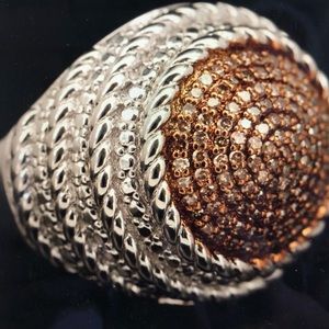 Pave’ Diamond Dome Ring in Size 7